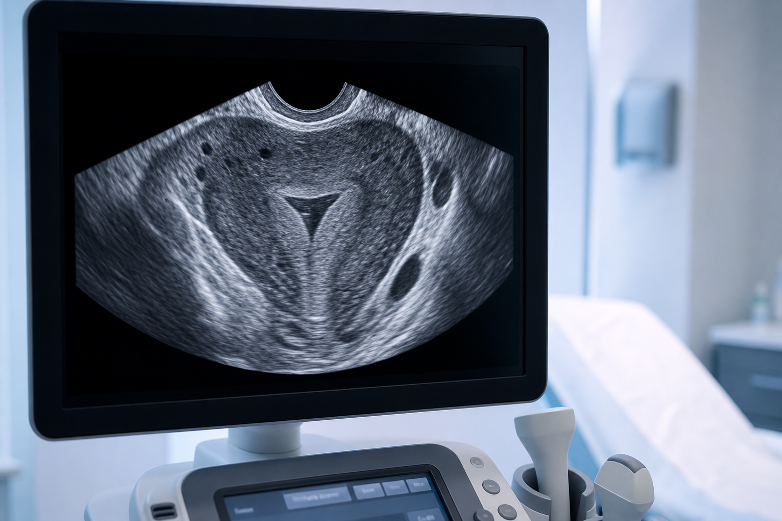 USG ginekologiczne — adenomioza w obrazie macicy