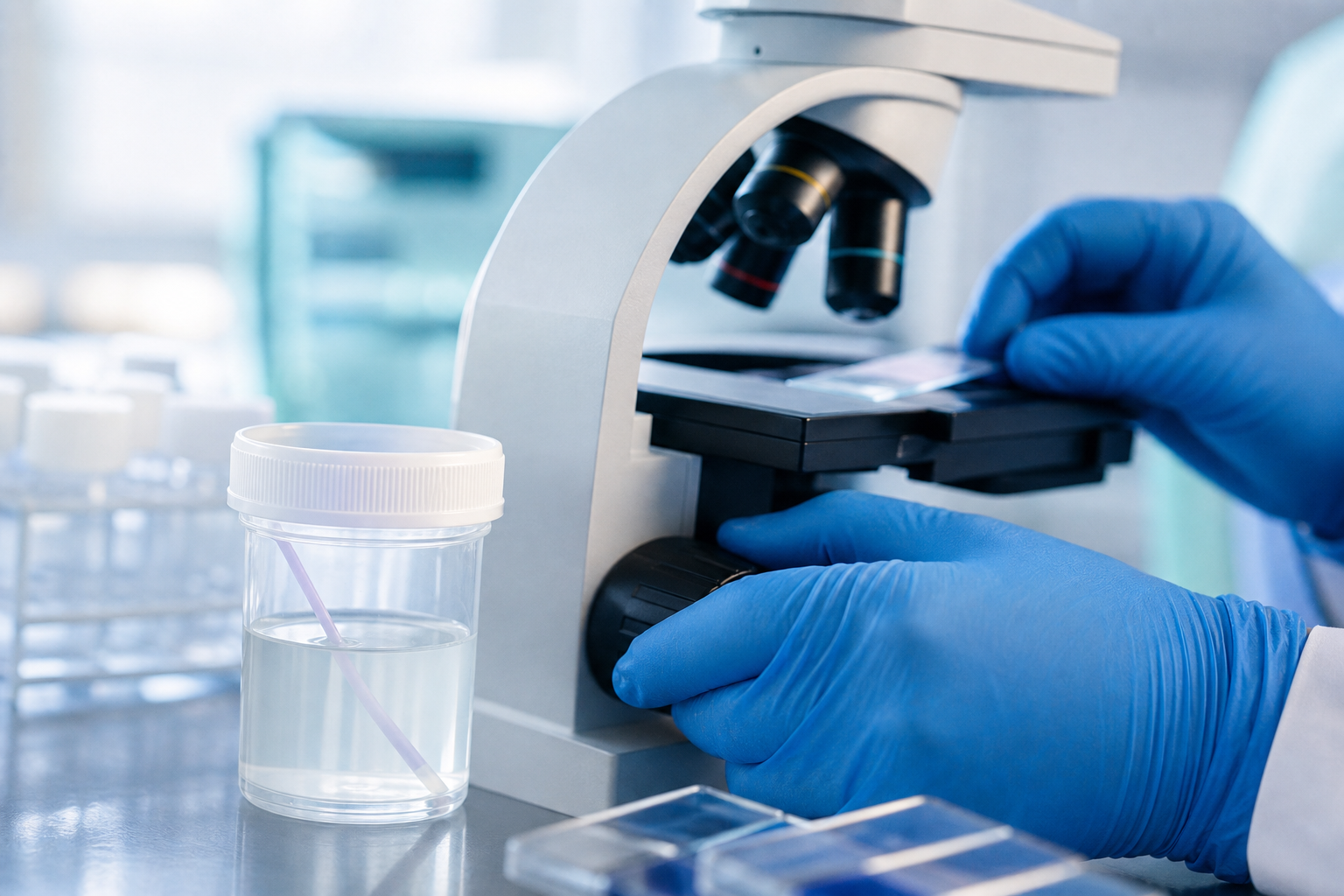 Cytologia LBC w laboratorium — preparat ThinPrep